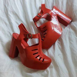 BNWT Melissa Aran Mary Jane Platform Heels size 9 Fits like 10